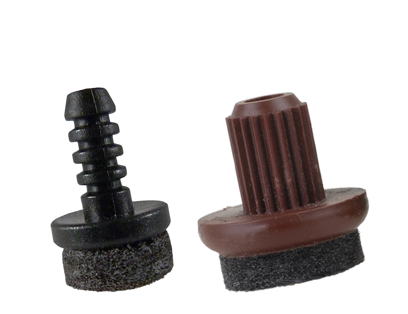 Push in round furniture glide with felt pad